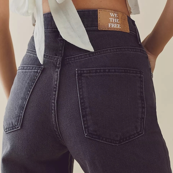 Free People Pacifica Jeans Worn Black - Picture 3 of 6